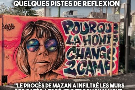 Le portrait de Gisèle Pélicot, victime centrale du procès de Mazan, accompagné de cette inscription : "Pour que la honte change de camp".