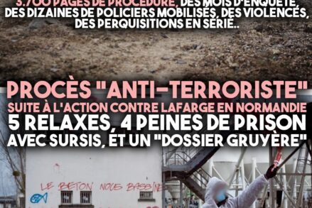 Les manifestant-es pénétrant dans une usine Lafarge : un acte qui justifie un procès démesuré.