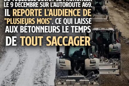 Des bulldozers sur le tracé de l
