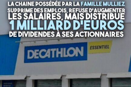 Une enseigne Décathlon qui appartient à la famille Mulliez.