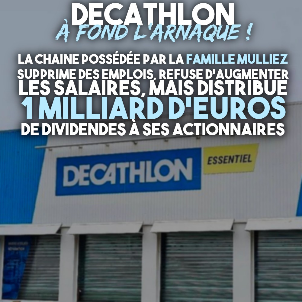 Une enseigne Décathlon qui appartient à la famille Mulliez.