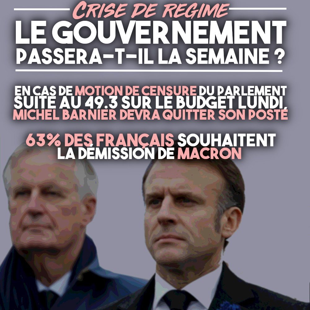 Macron est bien seul pour défendre le gouvernement de Michel Barnier. Si ce dernier tombe, le président pourrait bien être le suivant.