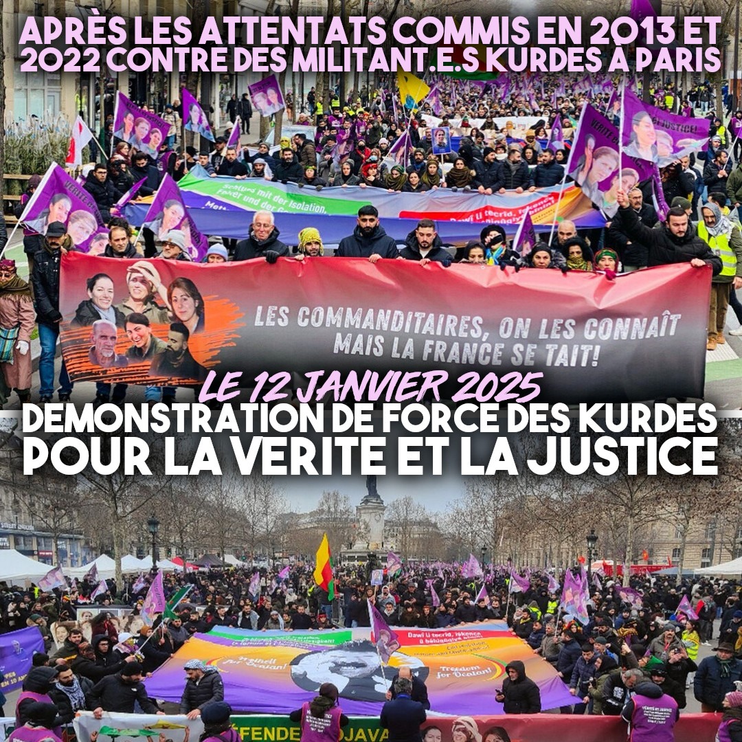 Des milliers de kurdes à Paris pour réclamer la vérité et la justice.