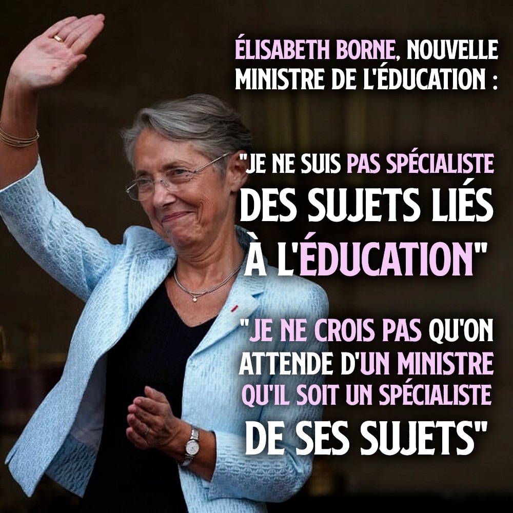 BORNE : LA QUATRIÈME MINISTRE DE L’ÉDUCATION D