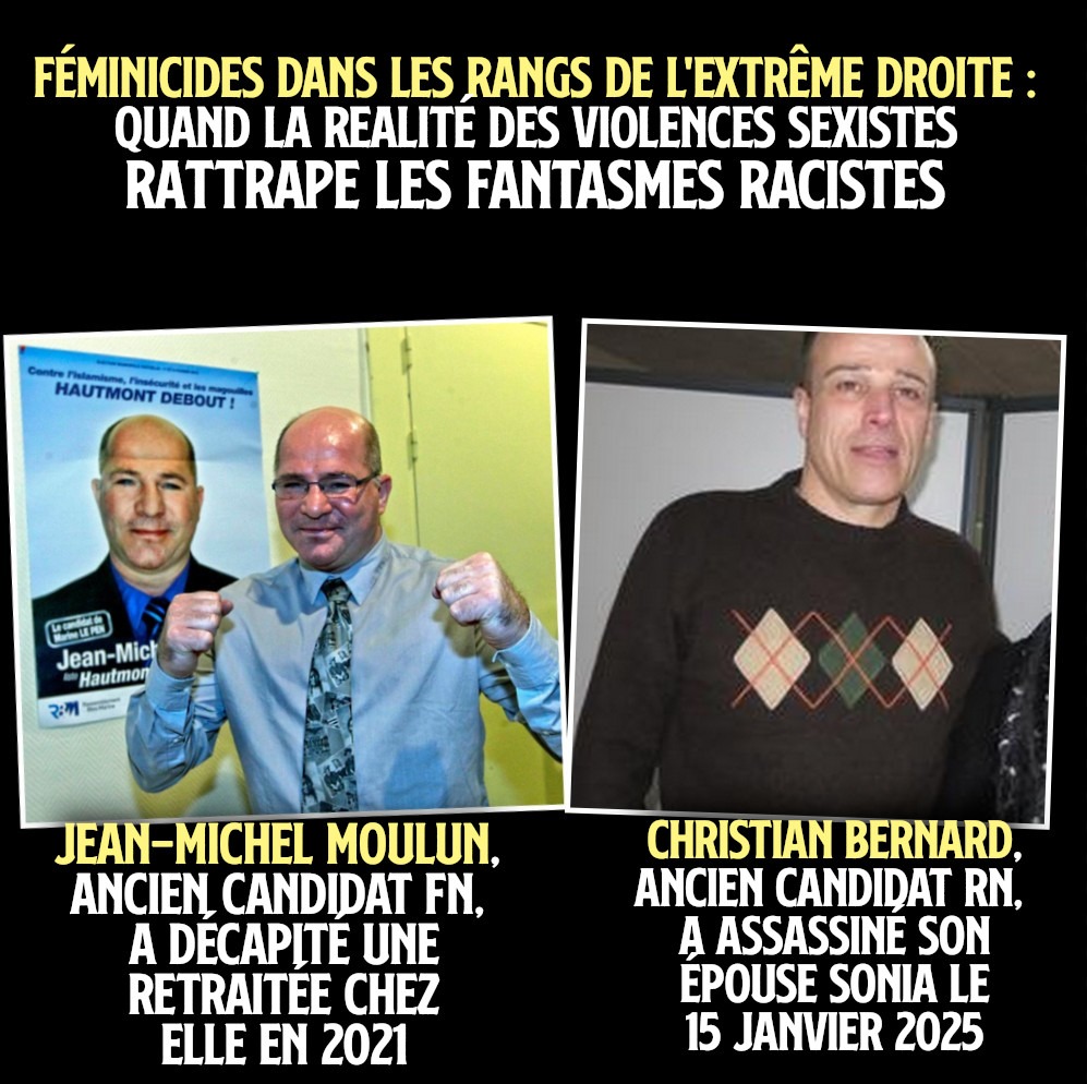 Jean-Michel Moulun et Christian Bernard : deux membres du RN auteurs de féminicides.