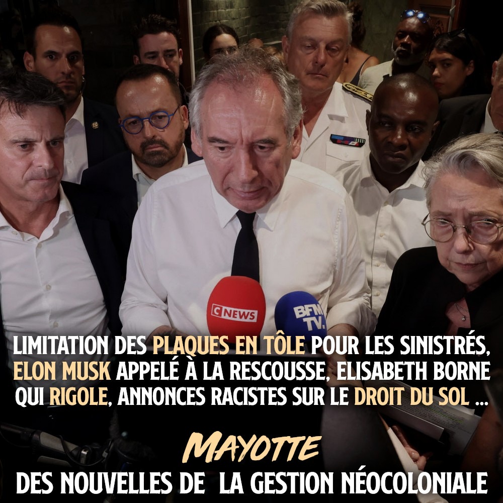 Valls, Bayrou et Borne en visite à Mayotte.