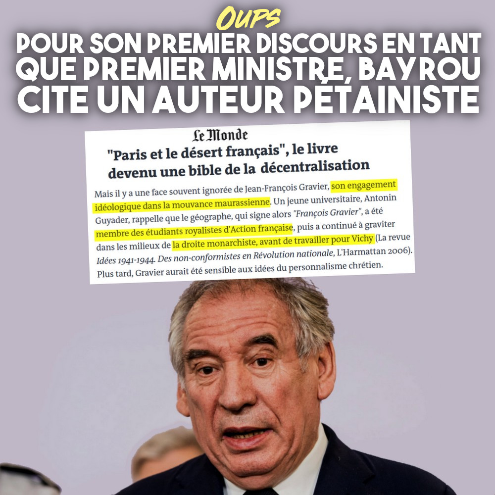 Portrait de François Bayrou pendant une prise de parole.