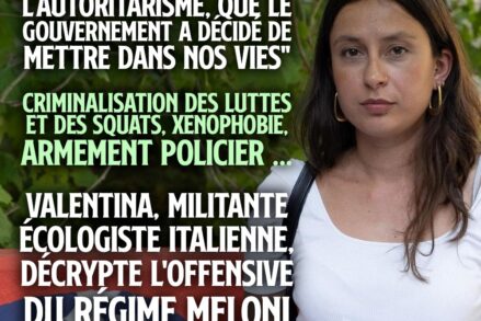 Valentina se bat contre le gouvernement de Giorgia Meloni aux côtés d
