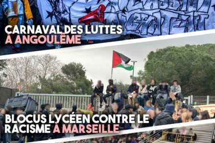 Les mobilisations de la semaine dans la jeunesse : Carnaval des luttes à Angoulême, blocus lycéen à Marseille et blocus étudiant à Rennes.