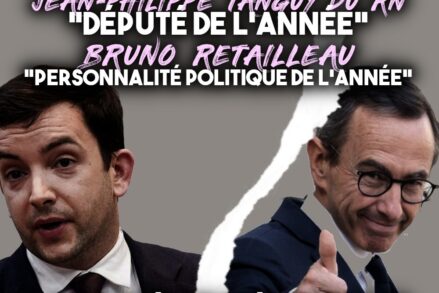 Jean-Philippe Tanguy et Bruno Retailleau : deux lauréats du prix du Trombinoscope cette année.