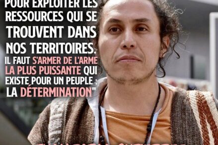 Photographie de Juan Pablo Gutierrez, activiste autochtone plein de détermination.
