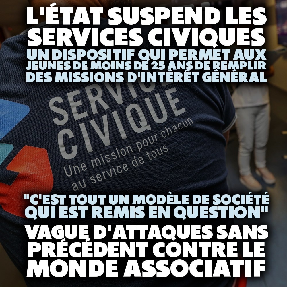 Un t-shirt vu de dos proclame : "Service civique. Une mission pour chacun au service de tous".