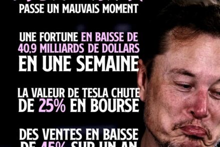 Elon Musk fait la tronche.