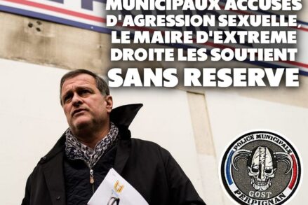 Louis Aliot, maire de Perpignan, à côté de l