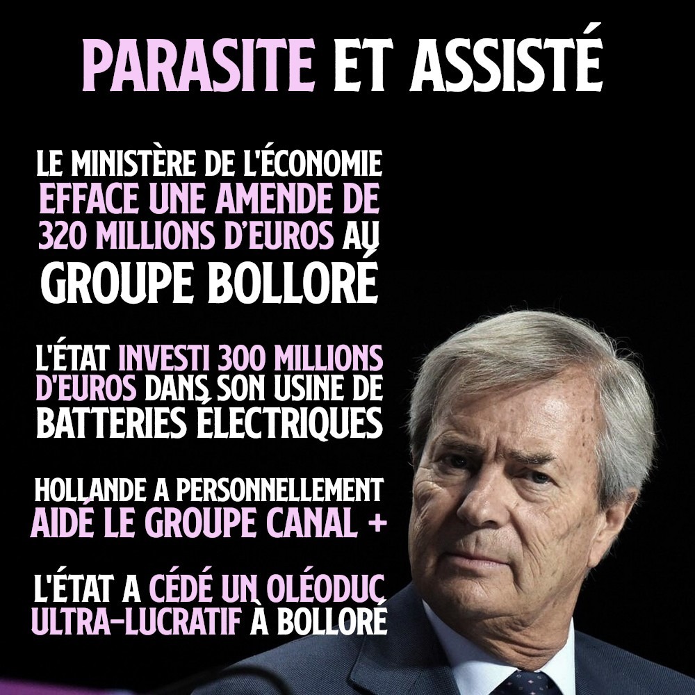Portrait de Vincent Bolloré, un milliardaire à la fois parasite et assisté.
