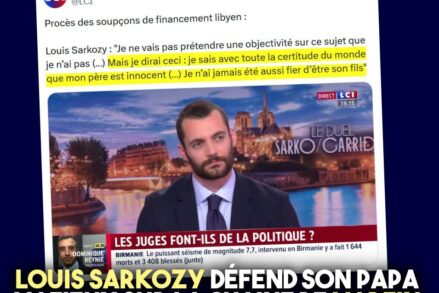 Louis Sarkozy sur le plateau de LCI.