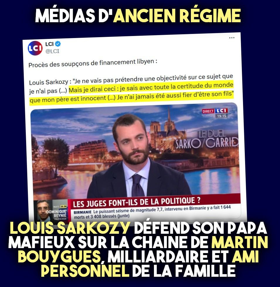 Louis Sarkozy sur le plateau de LCI.