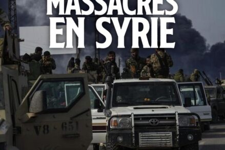 Des factions armées du nouveau régime syrien dans des 4x4
