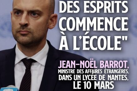 Le ministre macroniste Jean-Noël Barrot et sa propagande de guerre : «Le réarmement des esprits commence à l’école».