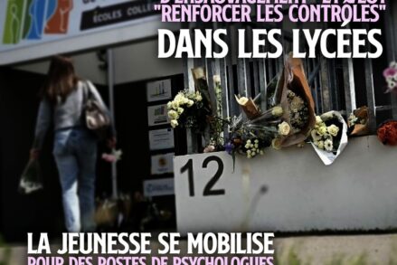Des fleurs sur la grille du lycée Notre-Dame-de-Toutes-Aides après la tuerie de jeudi : le gouvernement ne propose qu