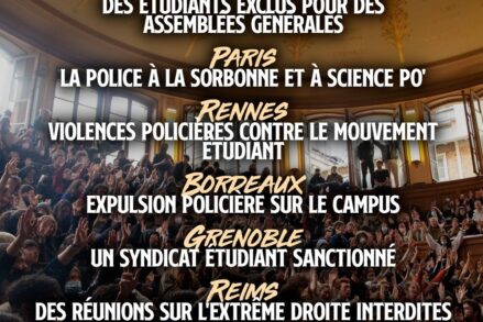 Un amphithéâtre bondé vote la grève : une image de plus en plus rare avec la répression qui fait rage dans les Universités