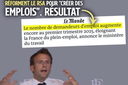 Emmanuel Macron, un Président cocaïné qui fait augmenter le chômage et dit créer de l