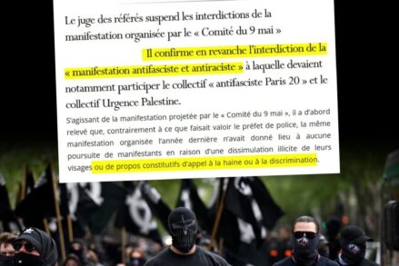 Des manifestants nazis cagoulés pour le 9 mai à Paris : le tribunal vient de les autoriser à réitérer cette année.