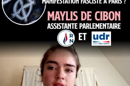 Maylis de Cibon, organisatrice de manifestation néo-nazie et assistante parlementaire