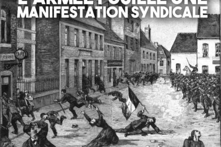 Illustration de la fusillade du 1er Mai à Fourmies en Une du Petit Parisien.
