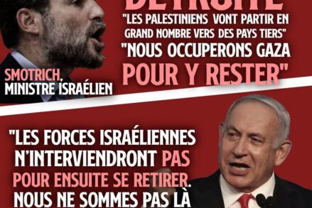 Smotrich et Netanyahou, deux leaders du gouvernement israélien qui veulent finir de raser Gaza.