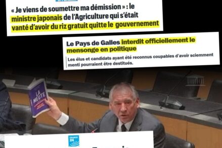 François Bayrou présentant le livre La Meute : une certaine idée de l