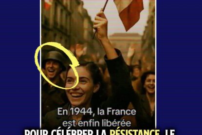 Sur la vidéo du SIG, générée par IA, un soldat de la Wehrmacht fêter la Libération avec la Résistance.