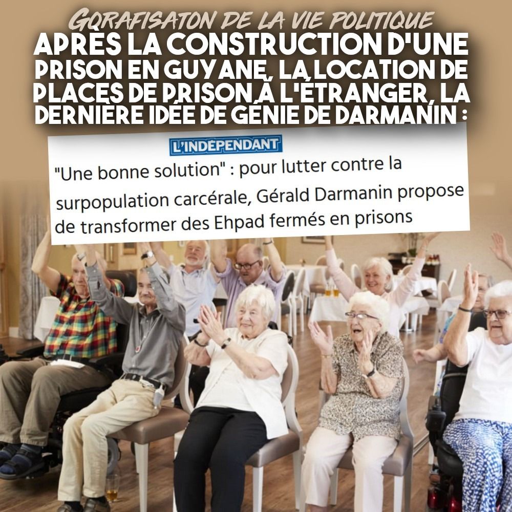 Des personnes âgées dans un Ehpad : bientôt remplacées par une prison ?