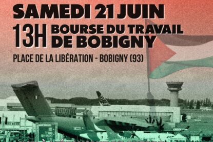 Affiche appelant à la manifestation du Bourget