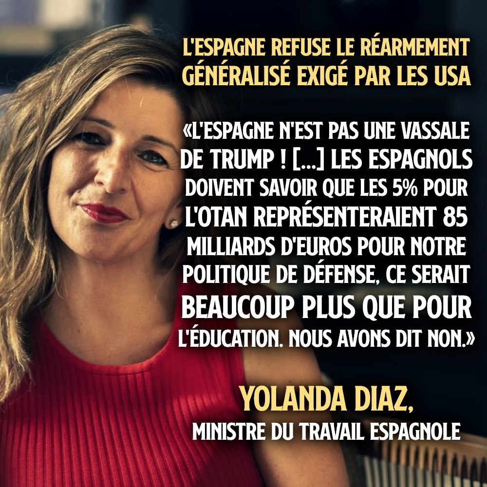 Yolanda Diaz, la Ministre du Travail espagnole, a déclaré : «L
