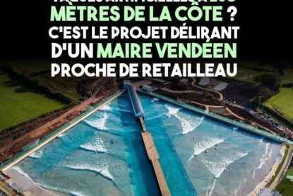 Le projet de Surfpark, une vague artificielle à 250 mètre de l