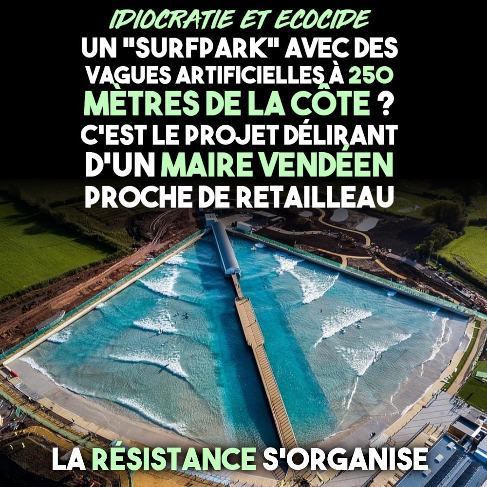 Le projet de Surfpark, une vague artificielle à 250 mètre de l