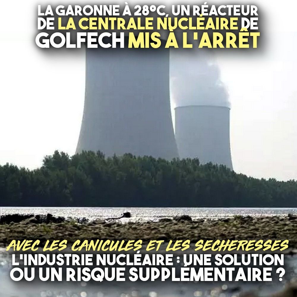 Les cheminées de la centrale nucléaire de Golfech, au bord de la Garonne.