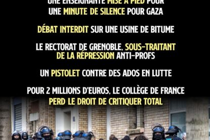 Des lycéen-nes aligné-es contre le mur de leur école par des policiers : une image de la chasse aux sorcières qui a lieu dans l