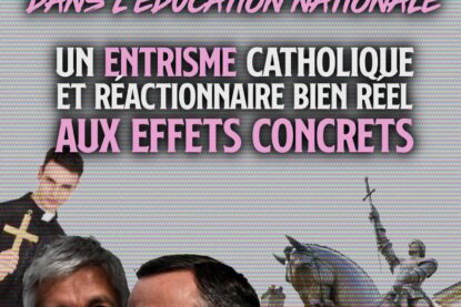 Laurent Wauquiez et Bruno Retailleau devant un curé et Jeanne D