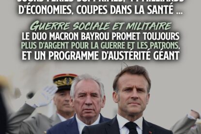 Macron et Bayrou devant un militaire au garde à vous : les deux chefs de l