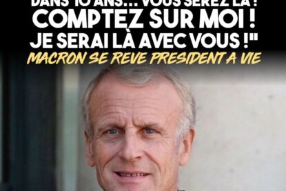 Macron apparaît vieilli, un vieux politicien ressemblant à Barnier, s