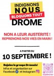 Le 10 septembre Bloquons Tout : rencontres citoyennes Drôme le 15 août à Valence {JPEG}