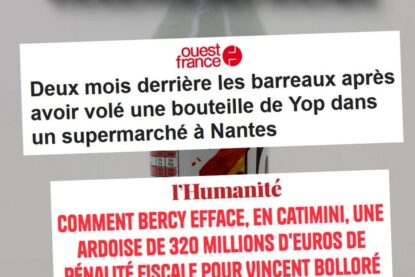 Une bouteille de Yop : voilà ce qui justifie de la prison ferme aux yeux de la justice de classe.