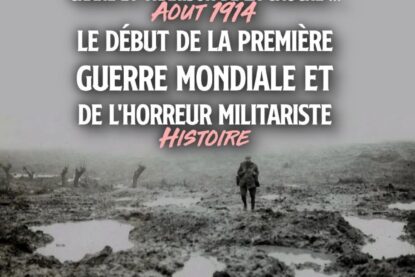 Un soldat se tient debout, dans la boue des tranchées et de l