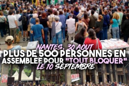 Plus de 500 personnes en assemblée populaire à la fin de l
