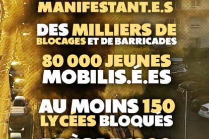 Une barricade en feu sur une voie rapide : une image symbolique des blocages du 10 septembre.