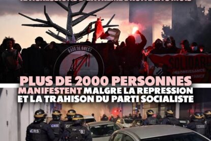 Des images de la mobilisation antifasciste à Brest, réprimée par la police qui protège les néo-nazis.