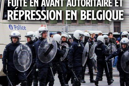 Des policiers en tenue anti-émeute prêts pour la répression et l