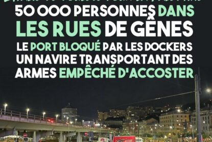 Près du port de Gênes, une gigantesque manifestation contre le génocide en Palestine
